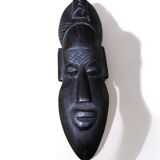 1970 African mask 30cm hand carved tribal statuette wood Baoulé Ivory Coast Vintage old