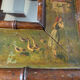 Bamboo wood mirror and 19th-century paintings