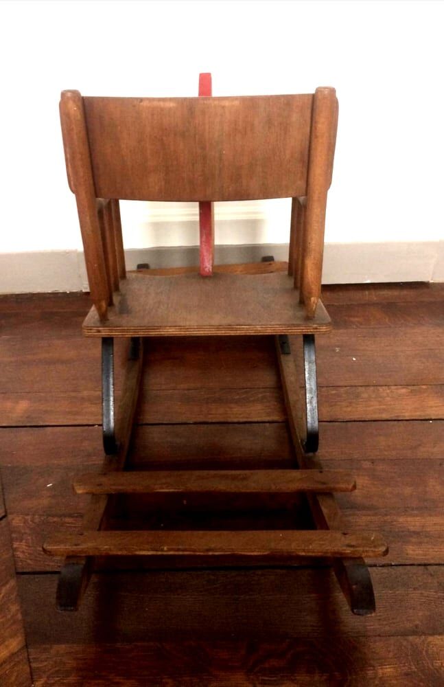 Wooden rocking horse circa 1950