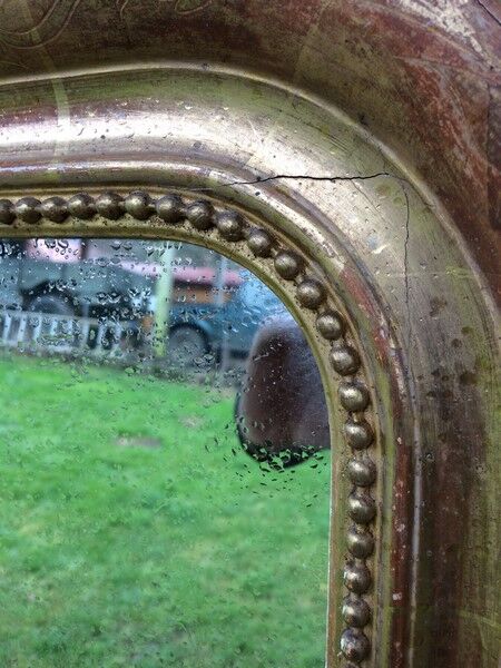 Large Louis Philippe golden mirror
