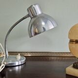 Polished aluminum desk lamp from the 1950s
