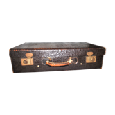 Vintage brown leather suitcase