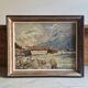 Georges Lemmers, oil on canvas, the bridge in the mountains