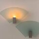 Pair of vintage sandblasted glass wall lights, Italy 1980s