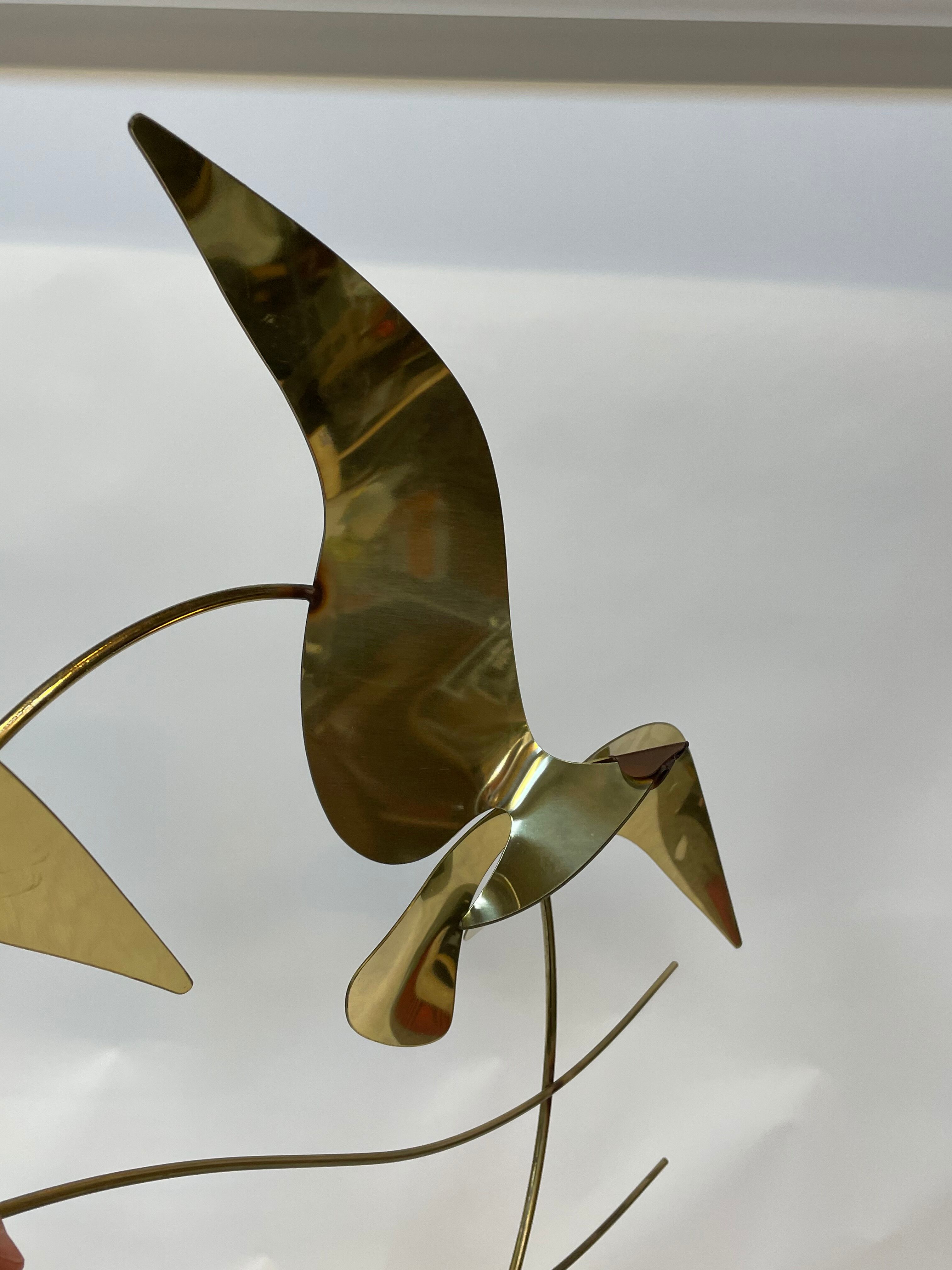 Vintage curtis jere modern brass wall sculpture