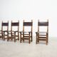 Ensemble de quatre chaises de salle à manger espagnoles