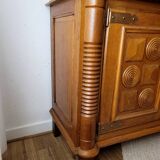 Solid oak enfilade Art Deco, circa 1940.