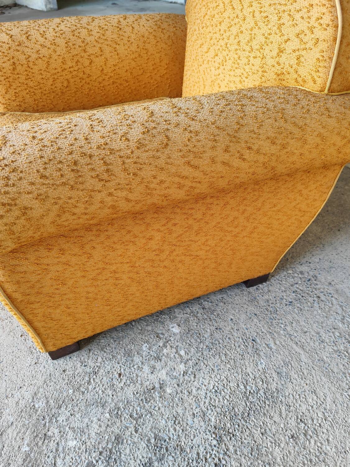 Mustard yellow club chair