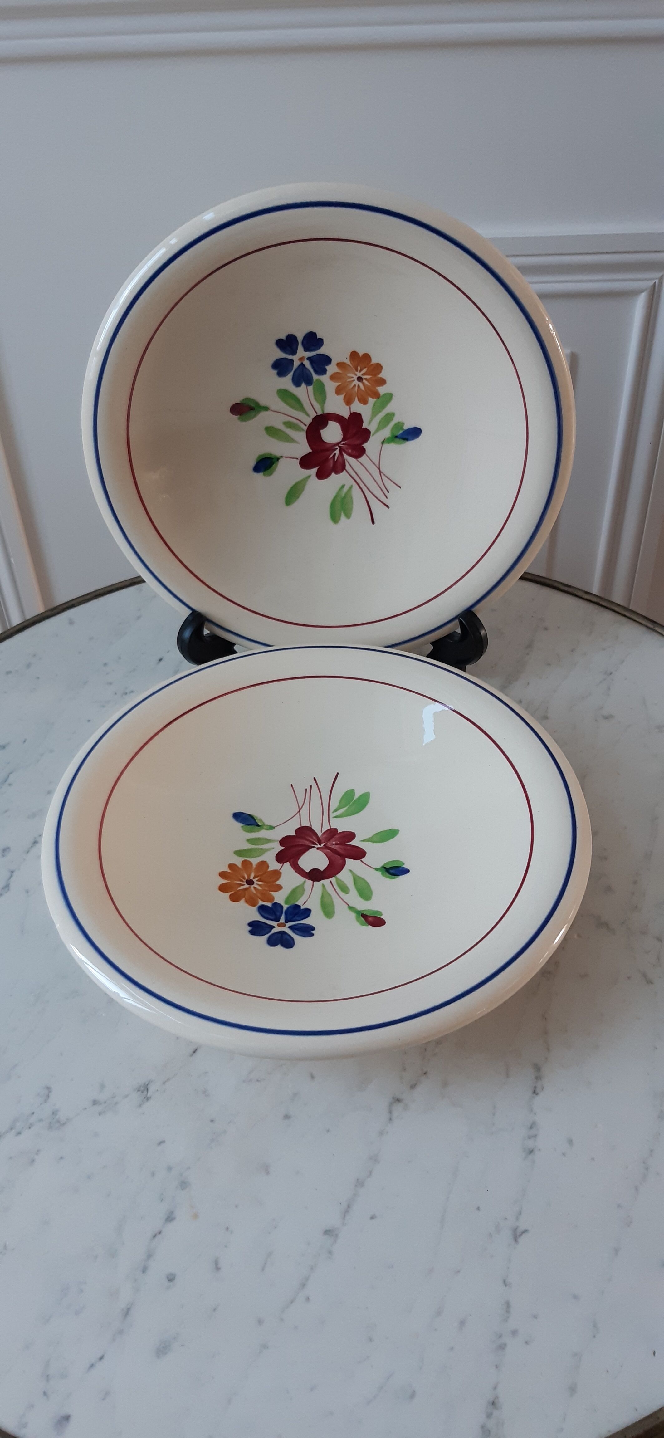 Duo of small dishes Luneville model Chantilly
