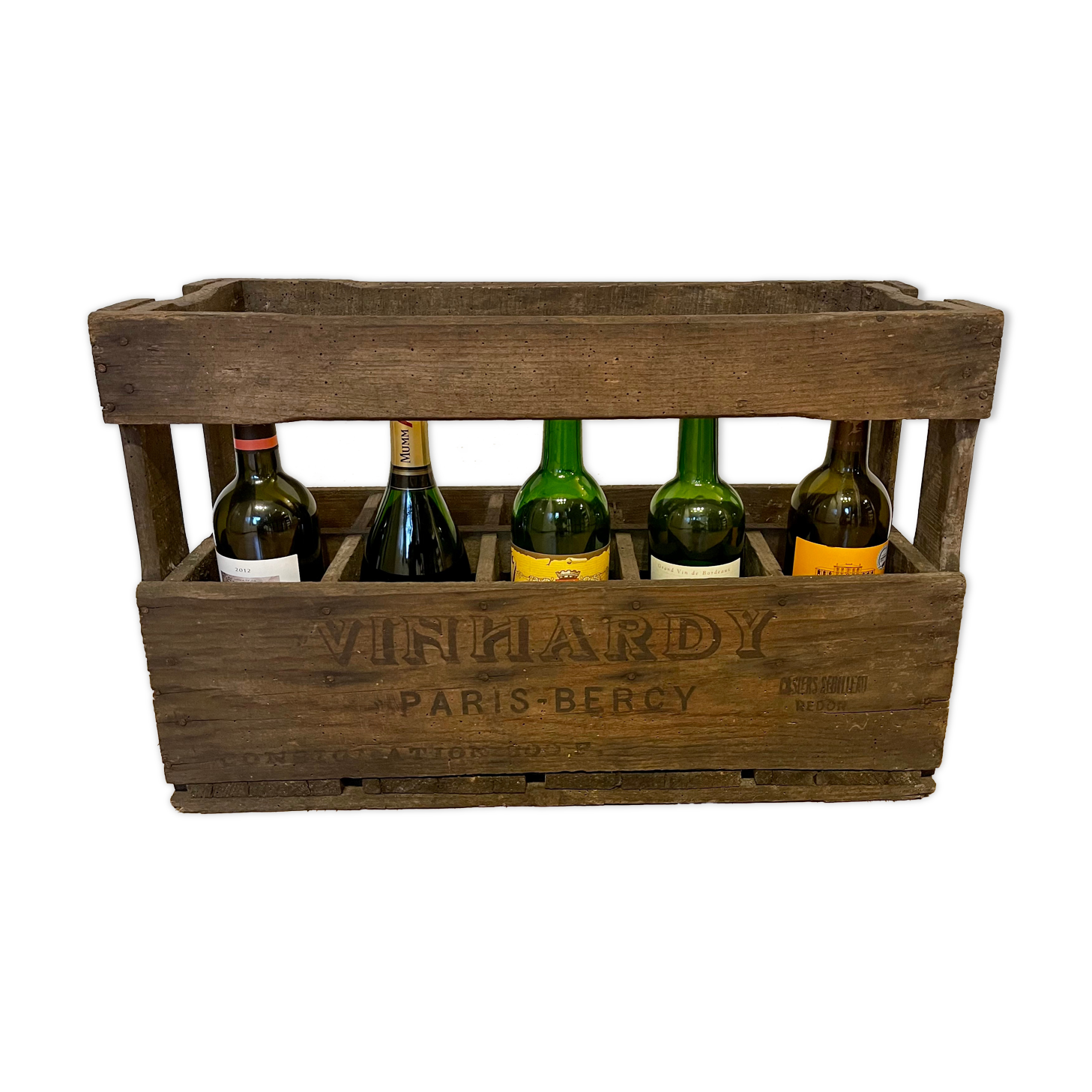 Caisse de vin en bois vintage