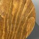 Low wood turned midcentury brutalist side table, Charles Dudouyt style