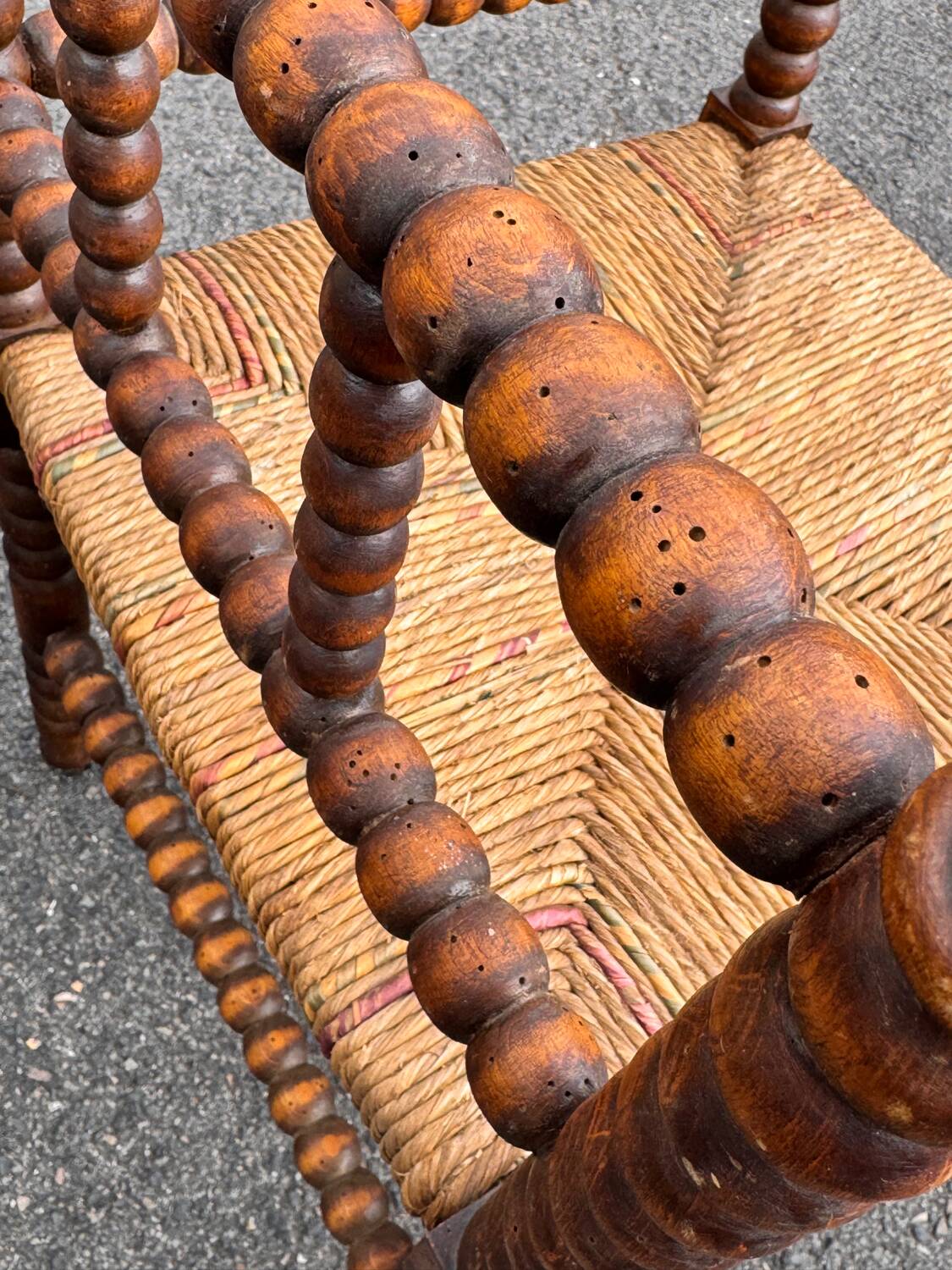 Two antique corner armchairs