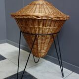 Rattan sewing basket 1950
