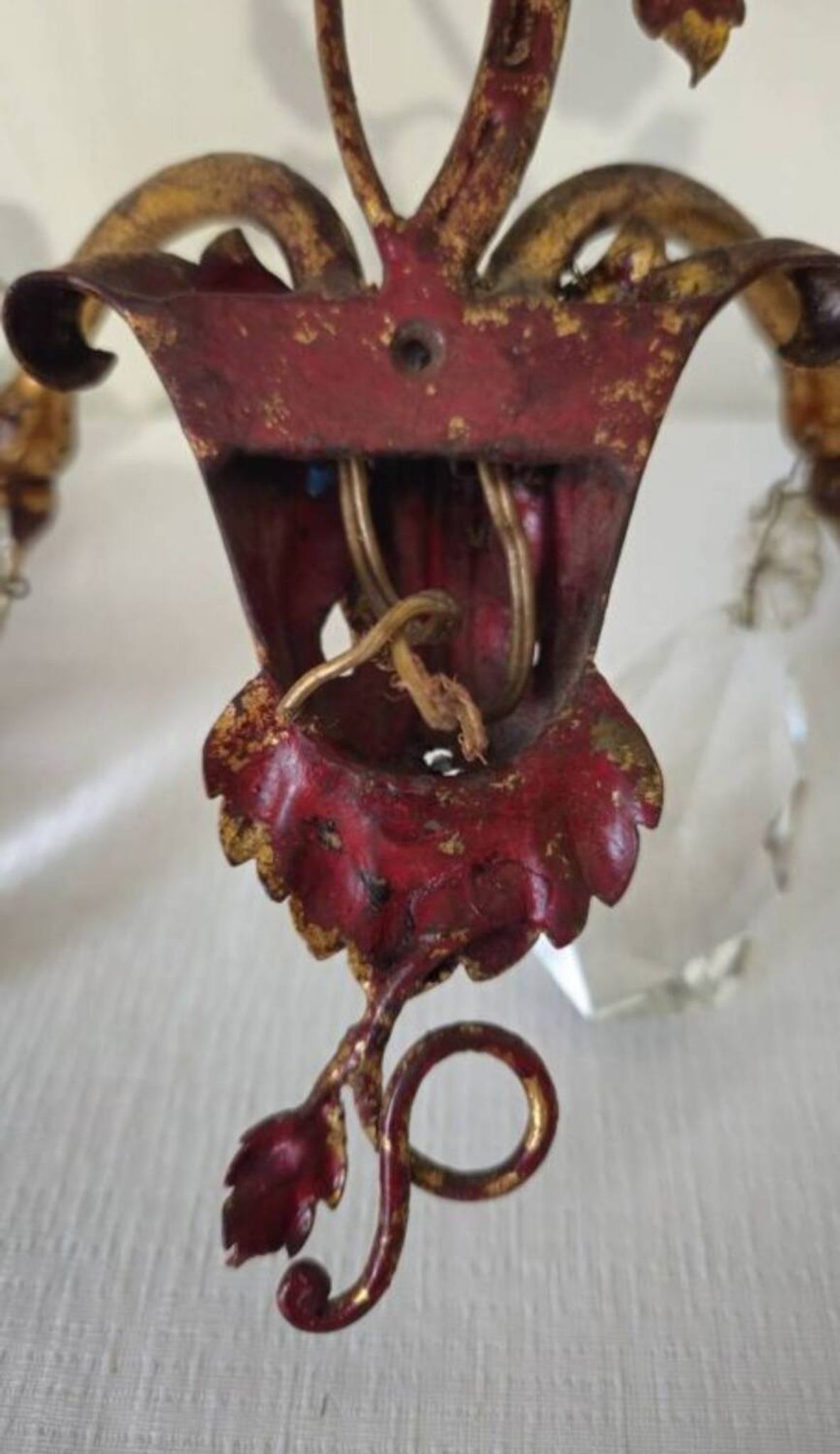 Wall sconce with pendants in Louis XV style