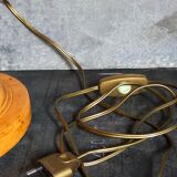 Old solid turned wooden lamp base