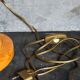 Old solid turned wooden lamp base