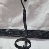 Coat rack with 4 iron coat hooks
