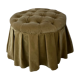 Round velvet pouf