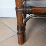 Pair of rattan bedside tables