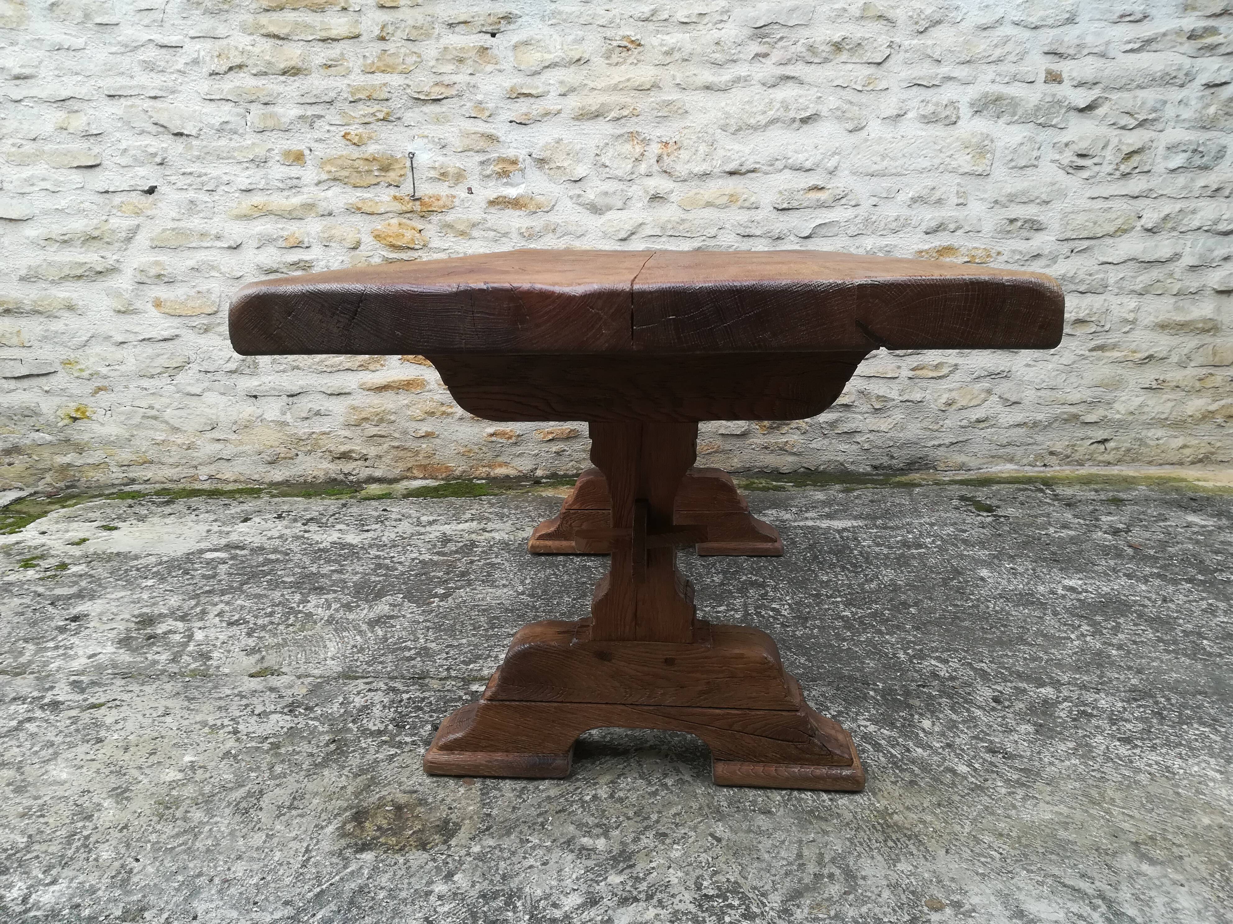 Solid oak farmhouse table
