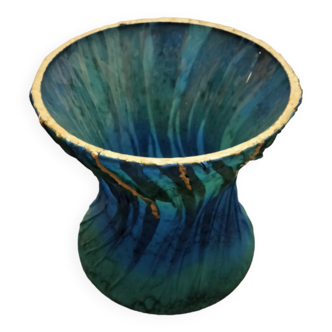 Glass vase covered with silk