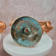 Paire de bougeoirs anciens dorés – style Louis Xv / Rocaille
