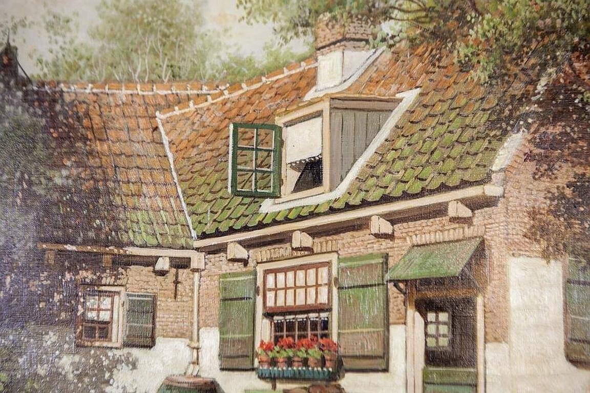 H. Veeninga, Landscape, Early 20th Century, Oil Painting on Canvas