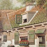 H. Veeninga, Landscape, Early 20th Century, Oil Painting on Canvas