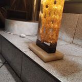 Fractal resin lamp with crystal inclusion by Pierre Giraudon