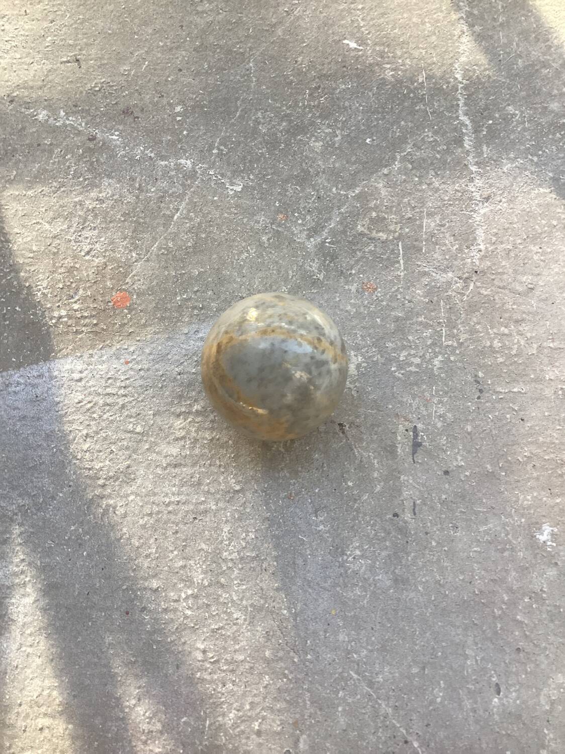 Polished stone ball sphere