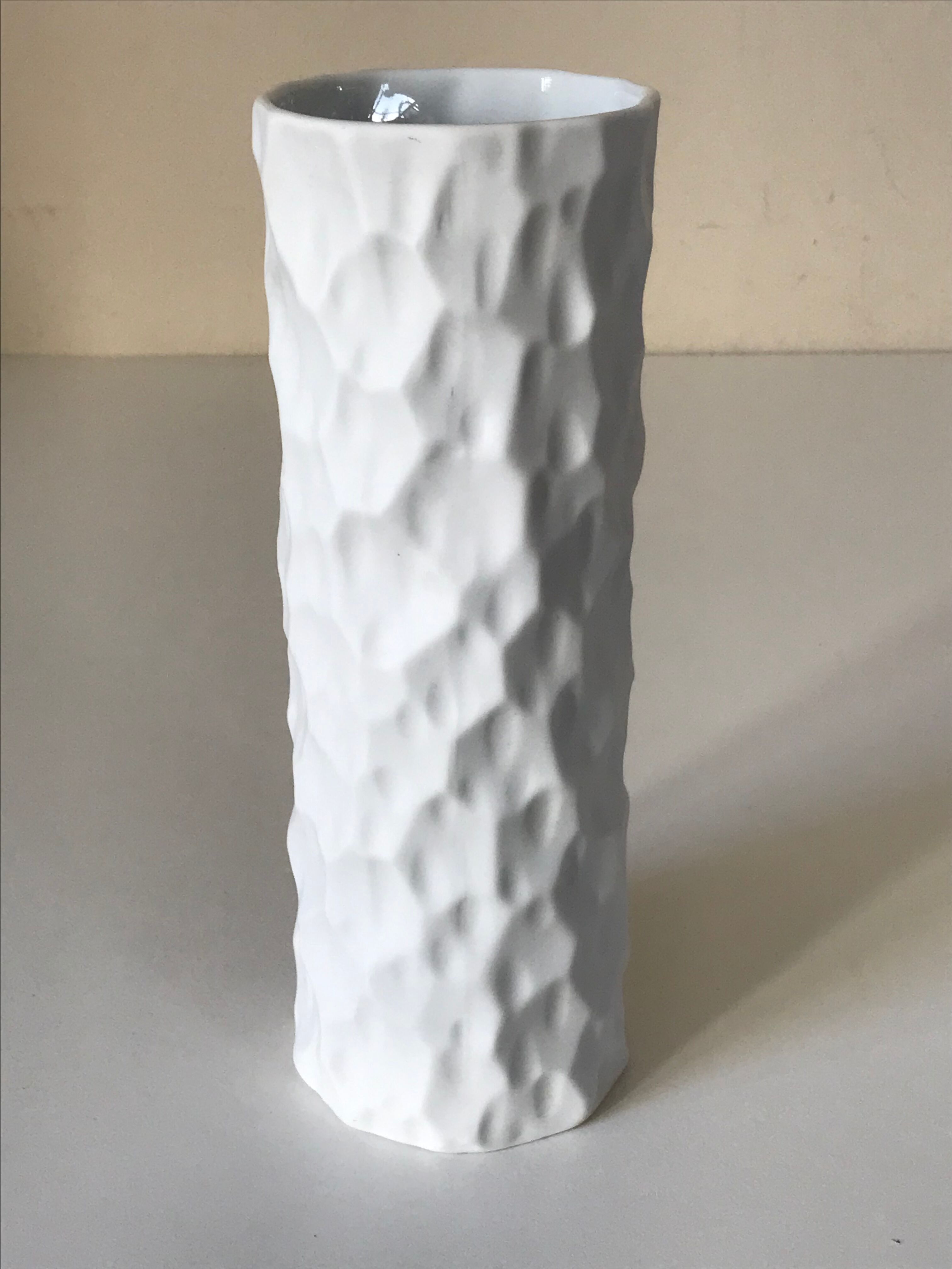 German biscuit vase design years 70