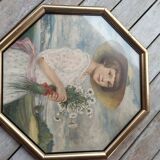 Portrait of a child with a bouquet