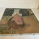 Large portrait painting of a woman, oil on canvas, signed.