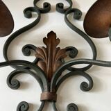 Bougeoir mural en fer forgé, 1940