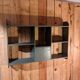 Wall shelf with lockers