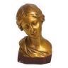 Gilded plaster bust