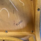 Chaise bistrot BAUMANN bois et simili cuir rouge