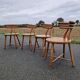 Set of 4 solid organic chairs