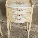 Set of bedside tables hand-painted Louis XV style