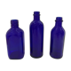 Trio de bouteilles bleues de pharmacie