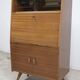 1960 Scandinavian secretary with teak compass feet and pastel yellow top
