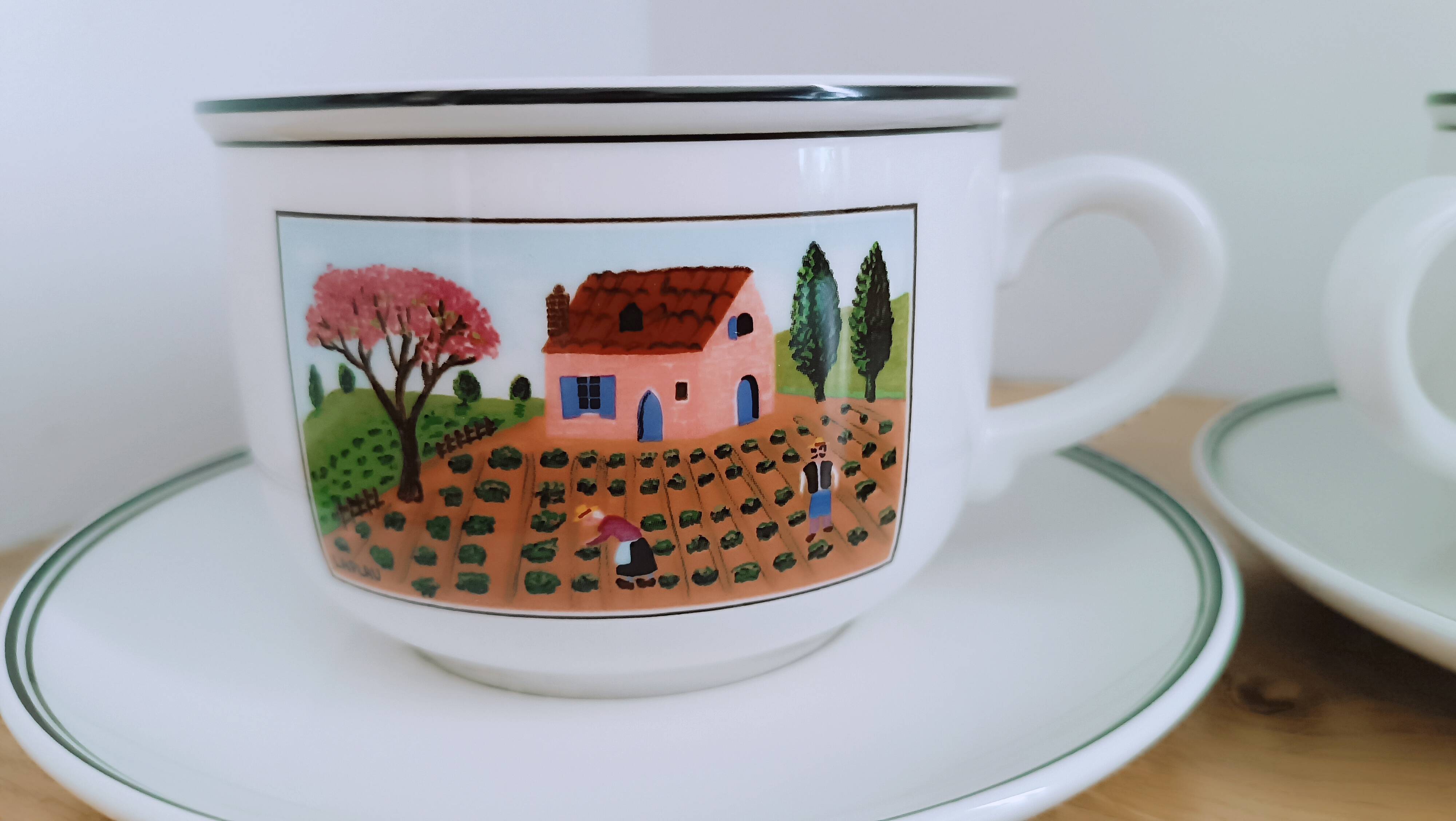 Cappuccino cups and saucers
