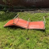Vintage sun lounger - deckchair with floral decor