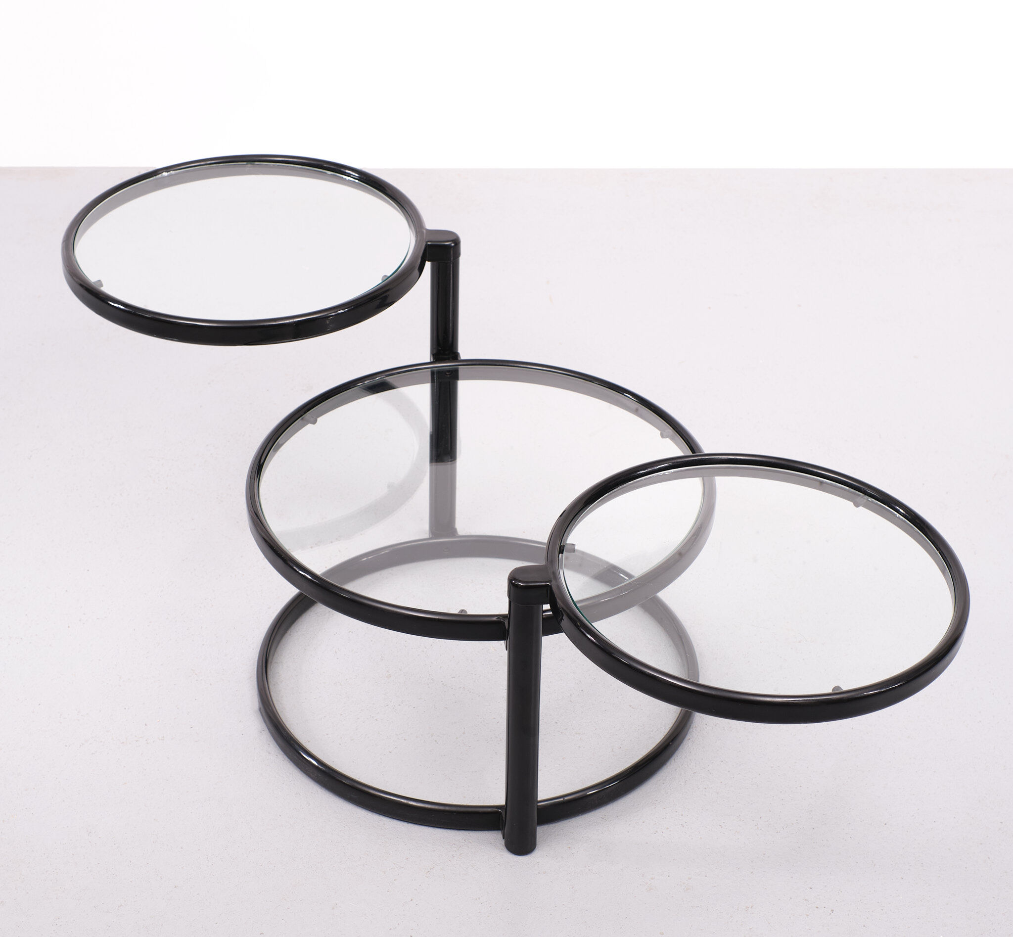Black swivel coffee table