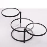 Black swivel coffee table