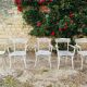 Ensemble d'assises  de jardin 4 fauteuils et 1 chaise - en bois