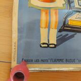 Affiche lithographiée flamme bleu