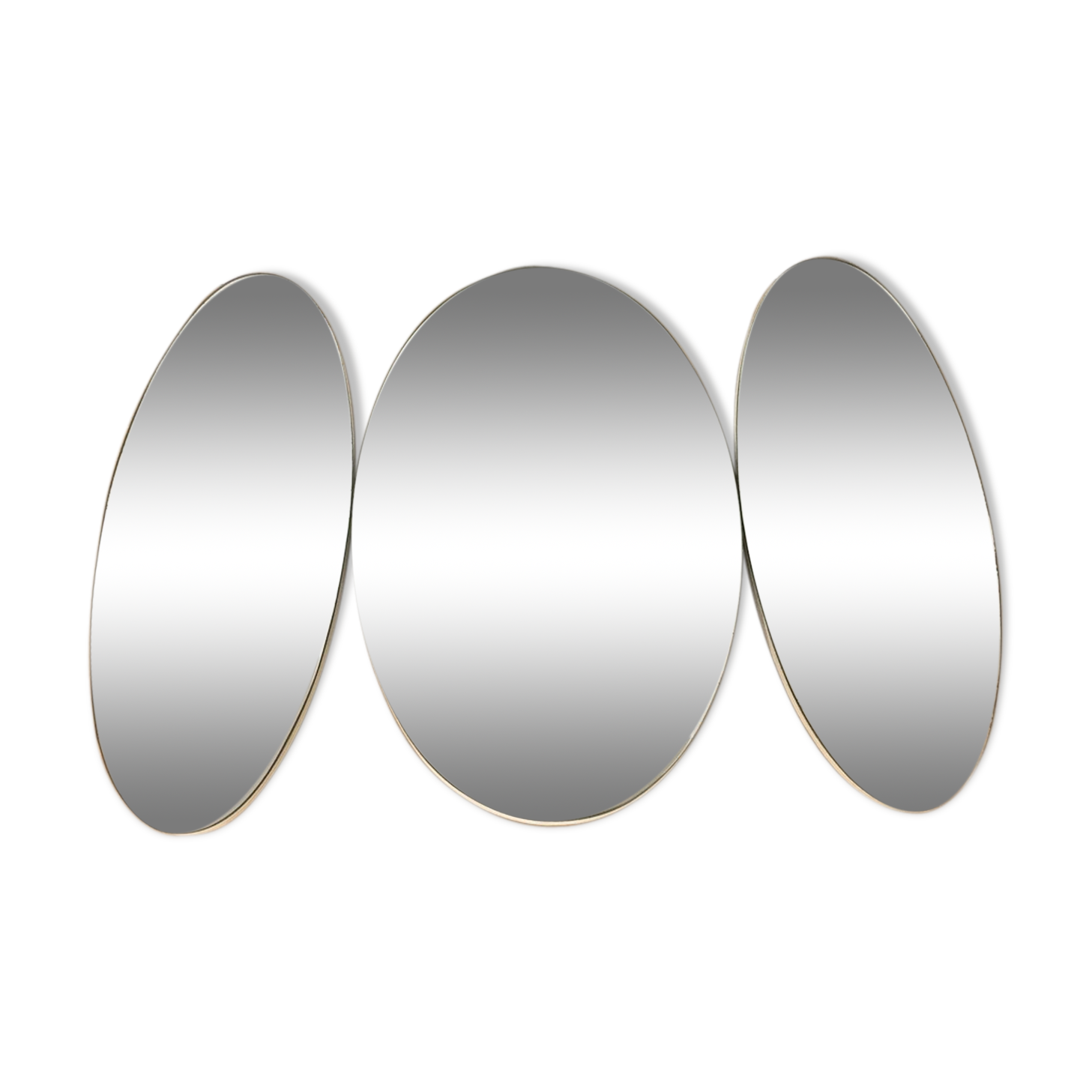 Triptych oval mirrors, 1950