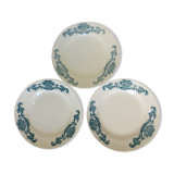 3 Longchamp ironstone flat plates, Lutèce model