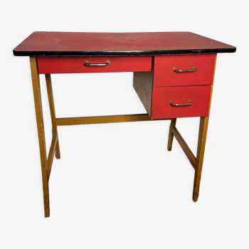 Ancien bureau pour enfant en formica vintage